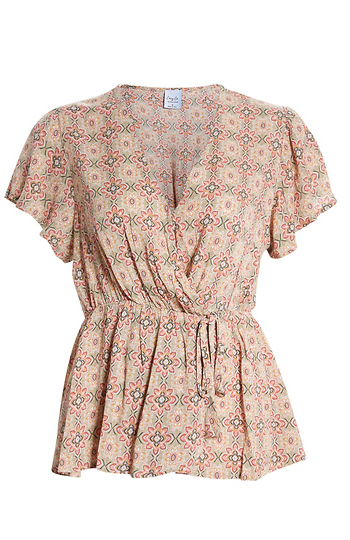 Side Tie Floral Top Slide 1