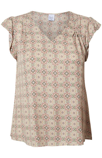 Ruffle Sleeve Top Slide 1