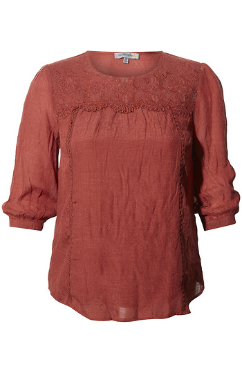 3/4 Sleeve Lace Top Slide 1