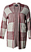 Plaid Open Front Cardigan Thumb 1