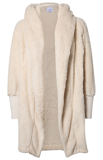 Brushed Sherpa Hooded Cardigan Slide 1