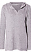 Split Neck Hooded Hacci Top Thumb 1