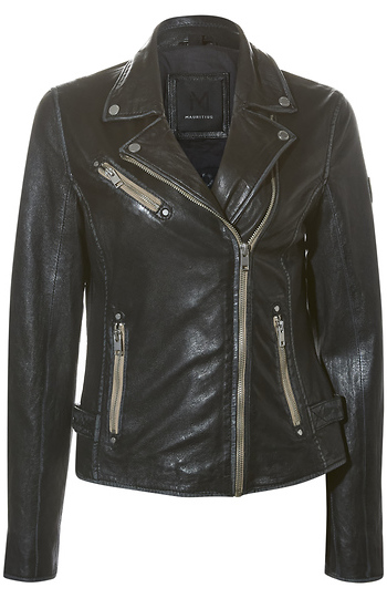 Leather Moto Jacket Slide 1