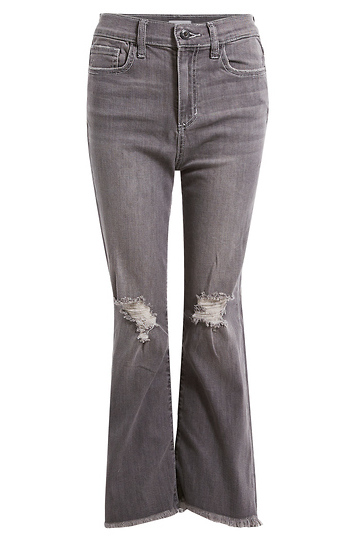 Sneak Peek High Rise Distressed Straight Jean Slide 1