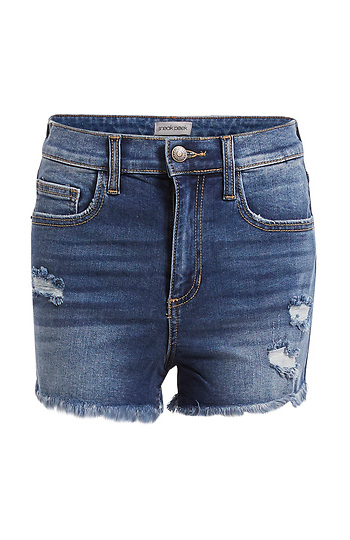 Sneak Peek High Rise Distressed Short Slide 1