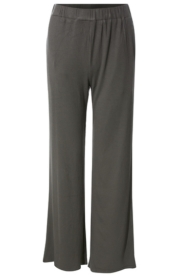High Rise Wide Leg Rib Pants Slide 1