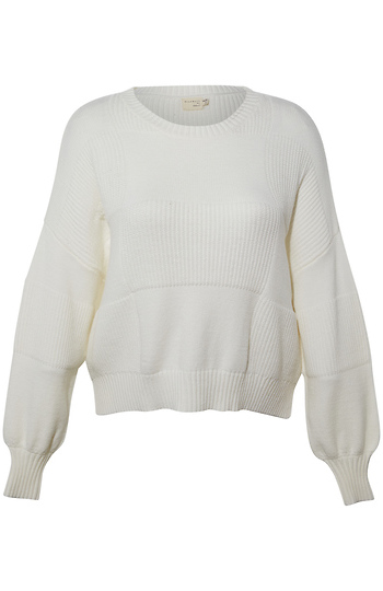 Rib Contrast Pullover Sweater Slide 1