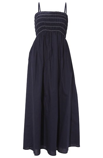 Smocked Midi Dress Slide 1