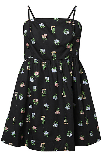 Poplin Floral Print Dress Slide 1