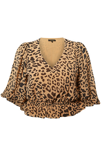 Animal Print Blouse Slide 1
