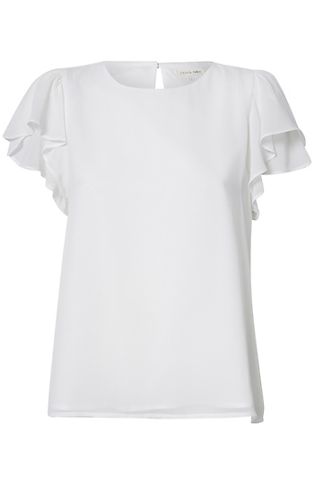 Short Sleeve Ruffle Top Slide 1