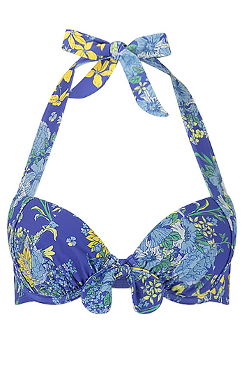 Shelby Floral Blue Swim Bra Slide 1