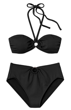 Sydney Black Swim Bra in Black XS - XL