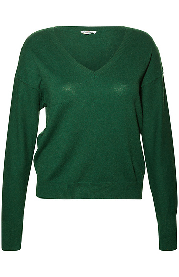 V-Neck Sweater with Exposed Seams Slide 1