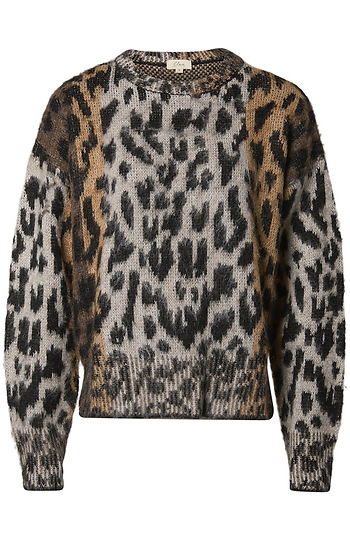 Leopard Print Sweater Slide 1
