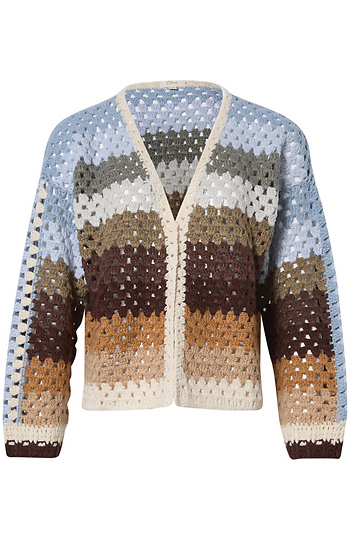 Open Front Textured Cardigan Slide 1