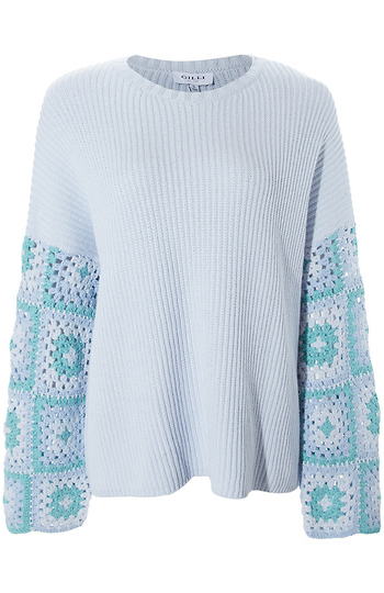 Crochet Sleeve Sweater Slide 1