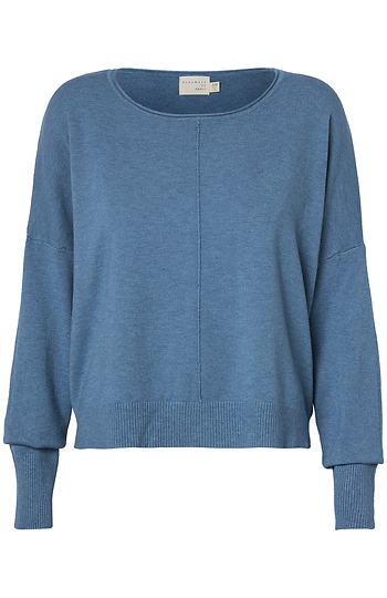 Long Sleeve Rolled Neckline Top Slide 1