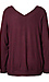 Double V Neck Long Sleeve Top Thumb 2