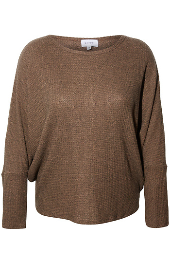Brushed Waffle Knit Top Slide 1