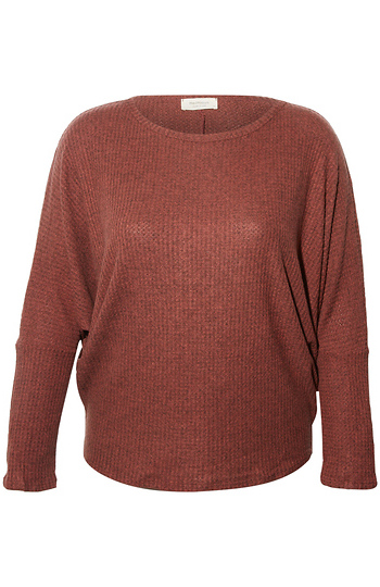 Brushed Waffle Knit Top Slide 1