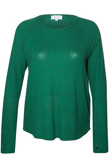 Long Sleeve Brushed Knit Top Slide 1
