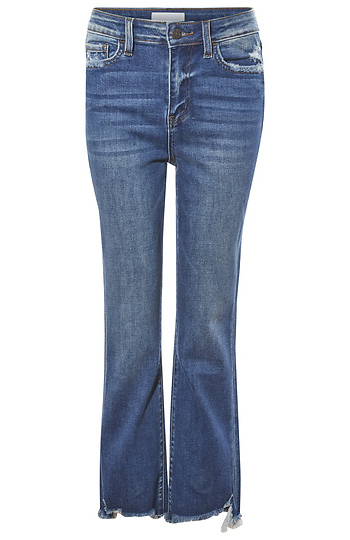 High Rise Ankle Flare Jean Slide 1