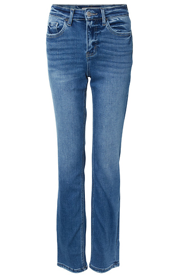 High Rise Slim Straight Jean Slide 1