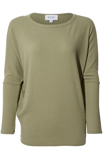 Ribbed Long Sleeve Slide 1
