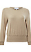 Ribbed Contrast Long Sleeve Knit Top Thumb 1