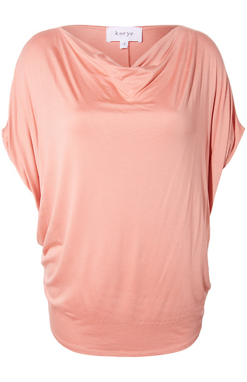Cowl Neck Dolman Sleeve Top Slide 1