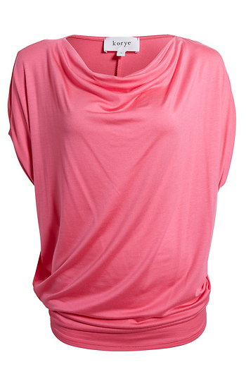 Cowl Neck Dolman Sleeve Top Slide 1