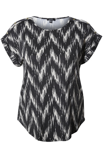 Short Sleeve Shoulder Button Top Slide 1