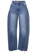 High Rise Barrel Leg Denim