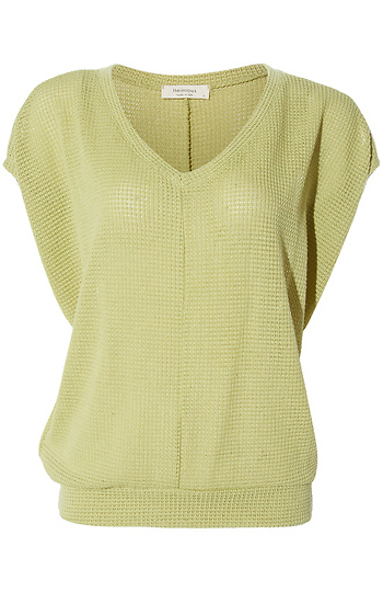 Slub Short Sleeve Top Slide 1