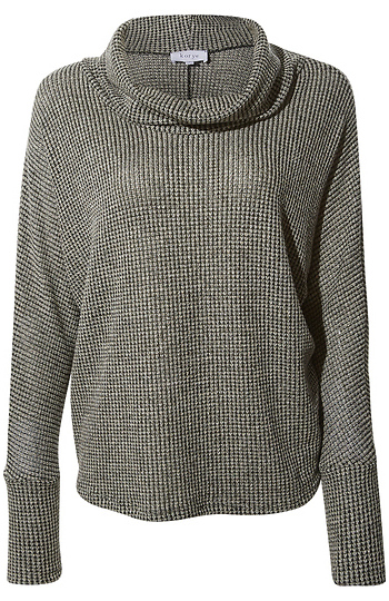 Cowl Neck Long Sleeve Top Slide 1