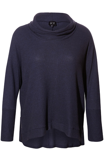 Cowl Neck Long Sleeve Top Slide 1