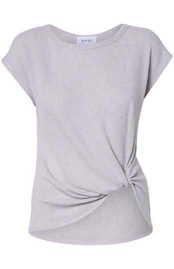 Side Knot Short Sleeve Top Slide 1