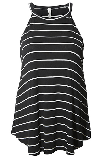 Striped Halter Neck Top Slide 1