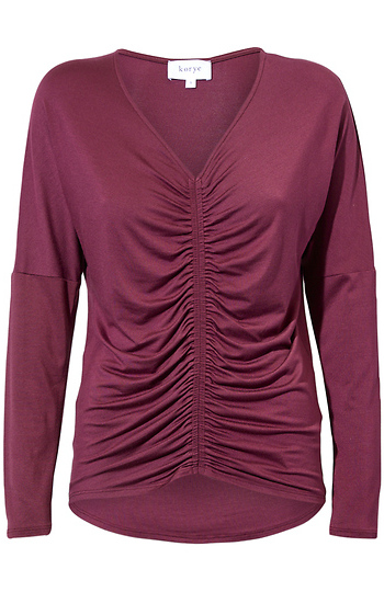 Modal Span Jersey Ruched Top Slide 1