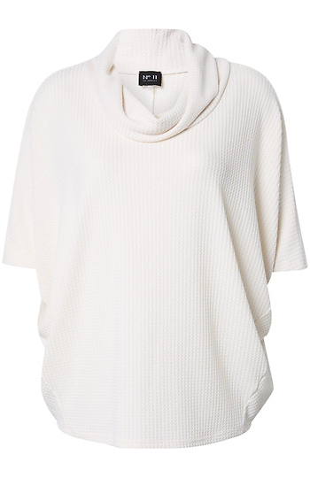 Princess Waffle 3/4 Cowl Neck Top Slide 1