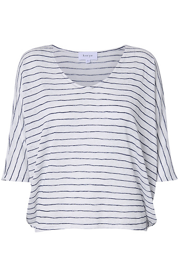 3/4 Sleeve Stripe Top Slide 1