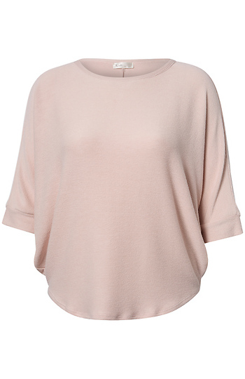 Ribbed 3/4 Knit Top Slide 1