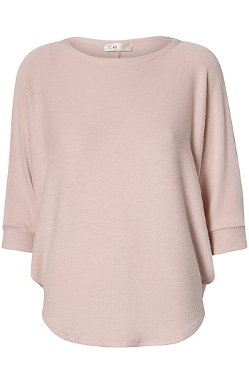Ribbed 3/4 Knit Top Slide 1