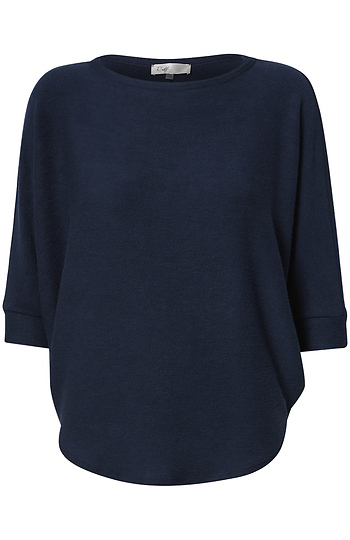 Ribbed 3/4 Knit Top Slide 1