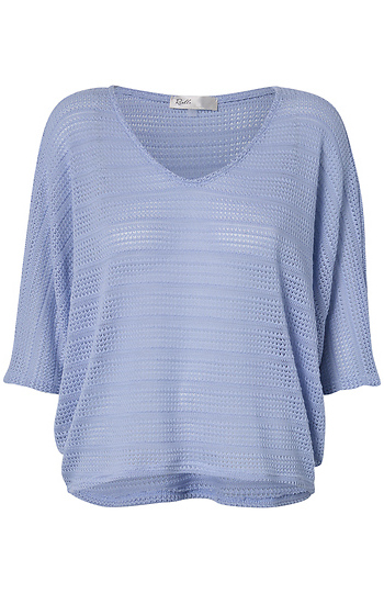 V-Neck Pointelle Top Slide 1
