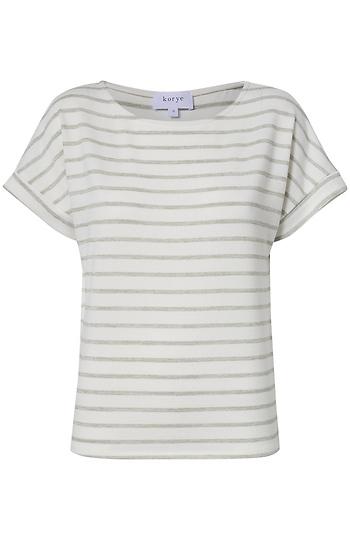Short Sleeve Striped Top Slide 1