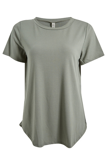 Rib Knit Tee Slide 1