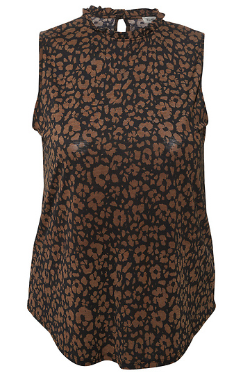 Ruffle Mock Neck Tank Slide 1