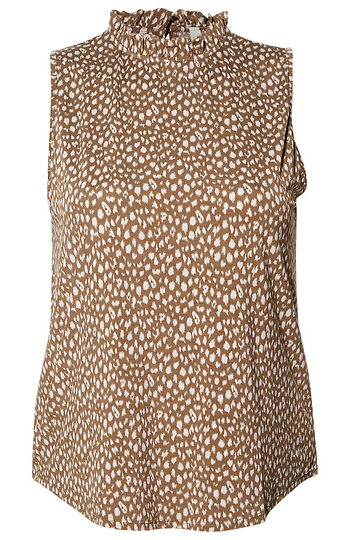 Ruffle Mock Neck Tank Slide 1